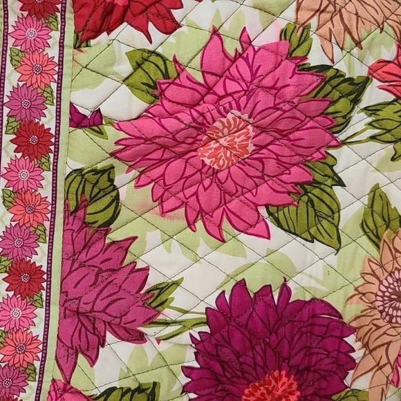 Vera Bradley Hello Dahlias Retired Purse Shoulder Bag Floral Kiss Lock GUC READ - Picture 2 of 16